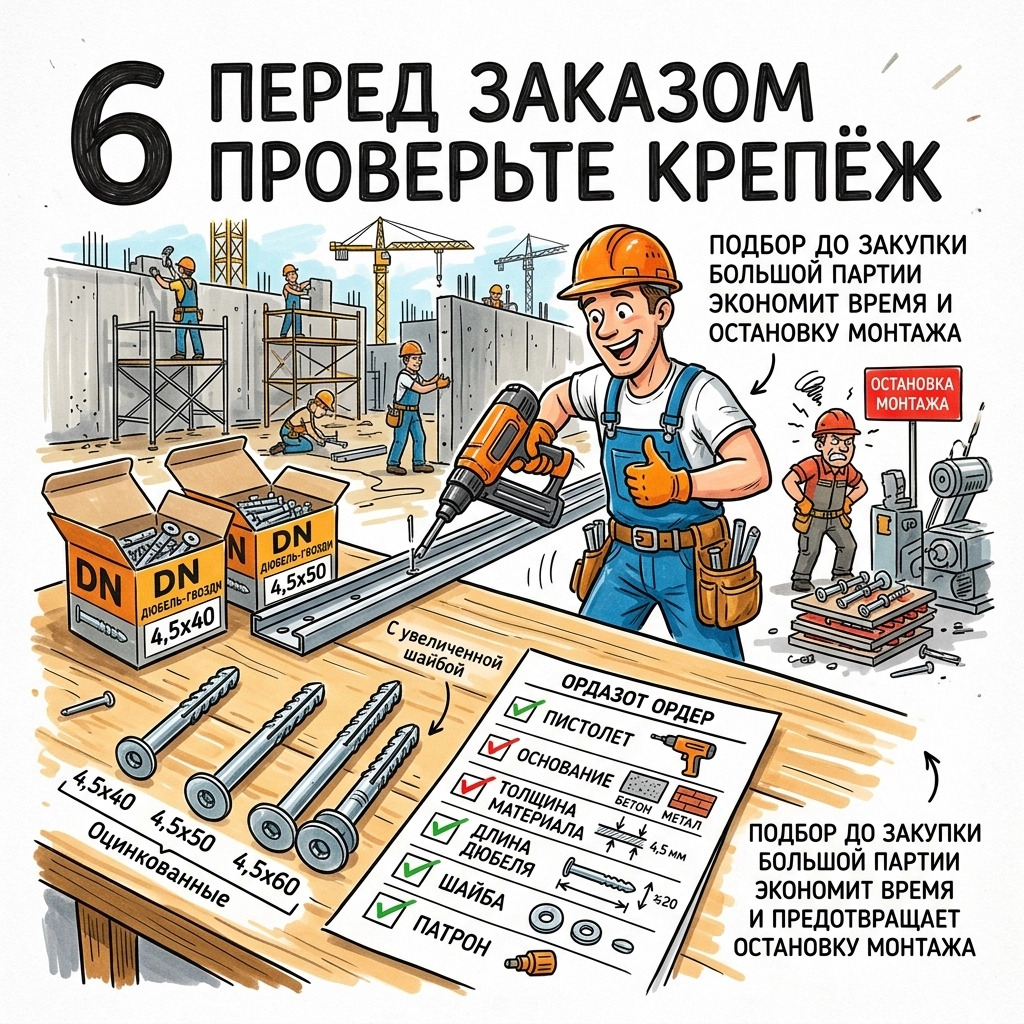 перед заказом проверьте крепеж